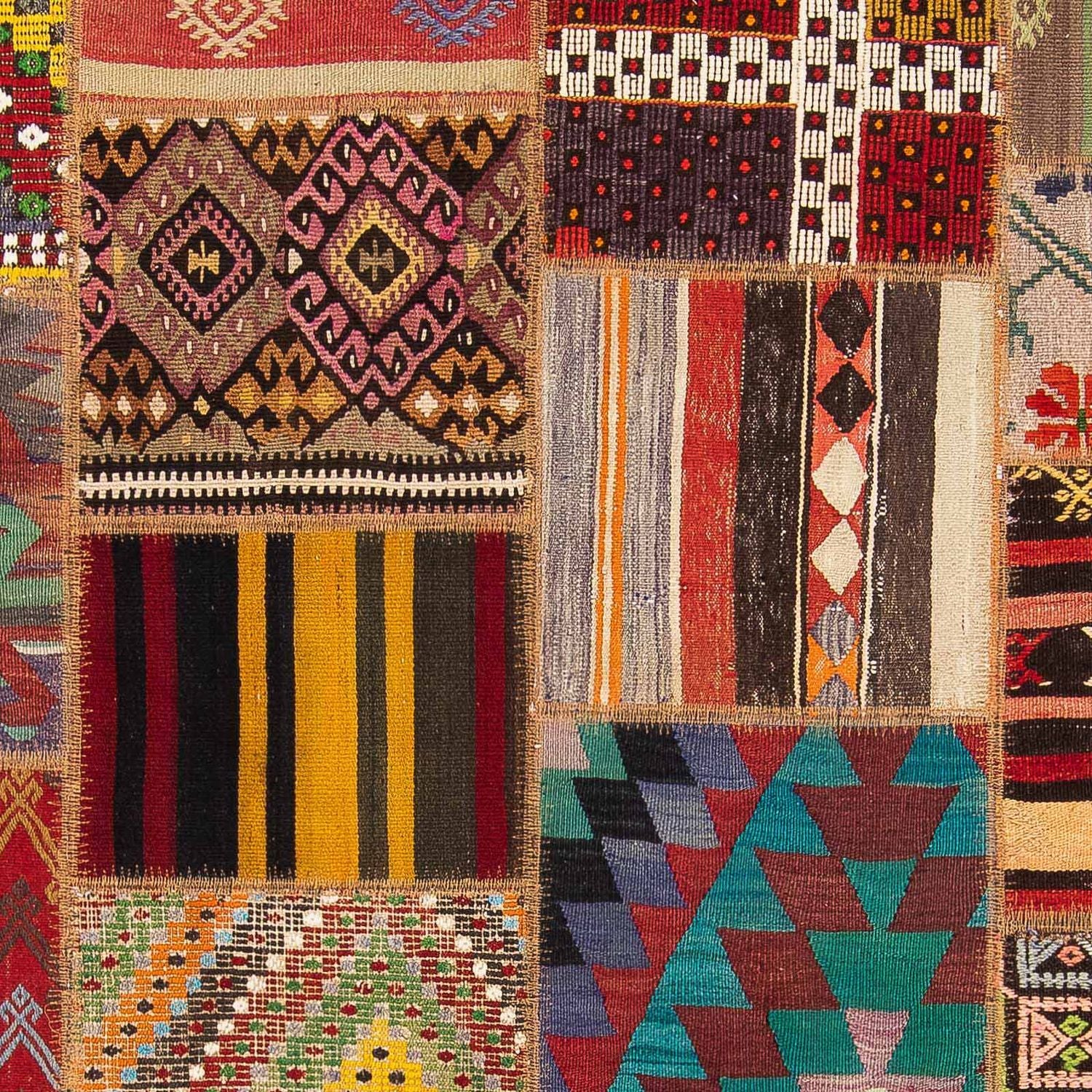 Alfombra de patchwork - 240 x 170 cm - multicolor