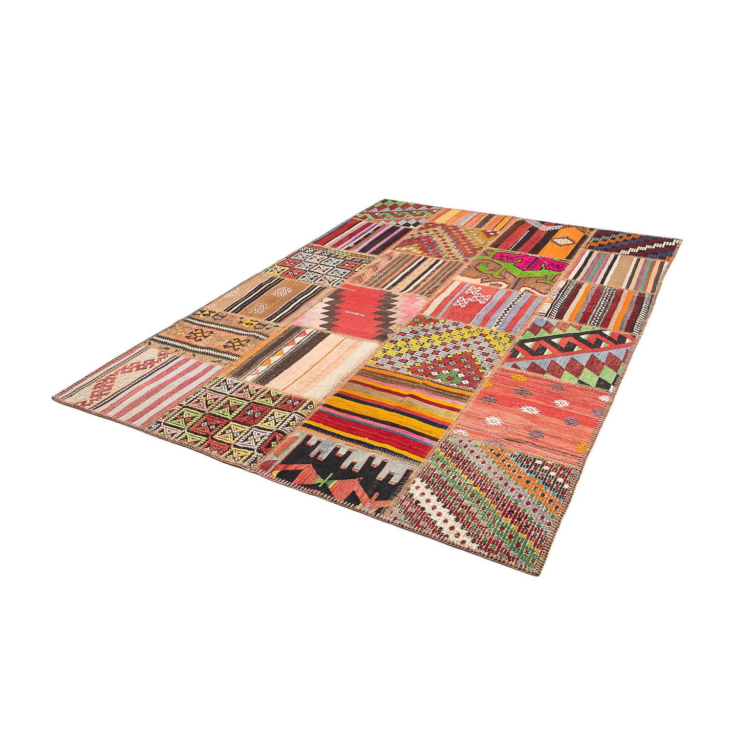 Alfombra de patchwork - 240 x 170 cm - multicolor