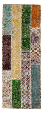Alfombra de pasillo Alfombra de patchwork - 202 x 80 cm - multicolor
