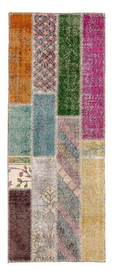 Alfombra de pasillo Alfombra de patchwork - 203 x 90 cm - multicolor
