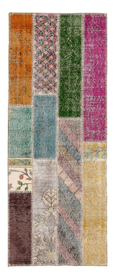 Alfombra de patchwork 90x203cm - Alfombra de lana