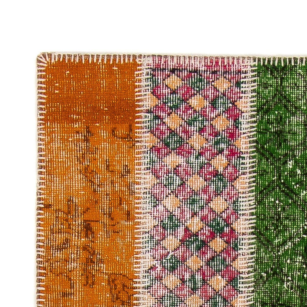 Alfombra de patchwork 90x203cm - Alfombra de lana