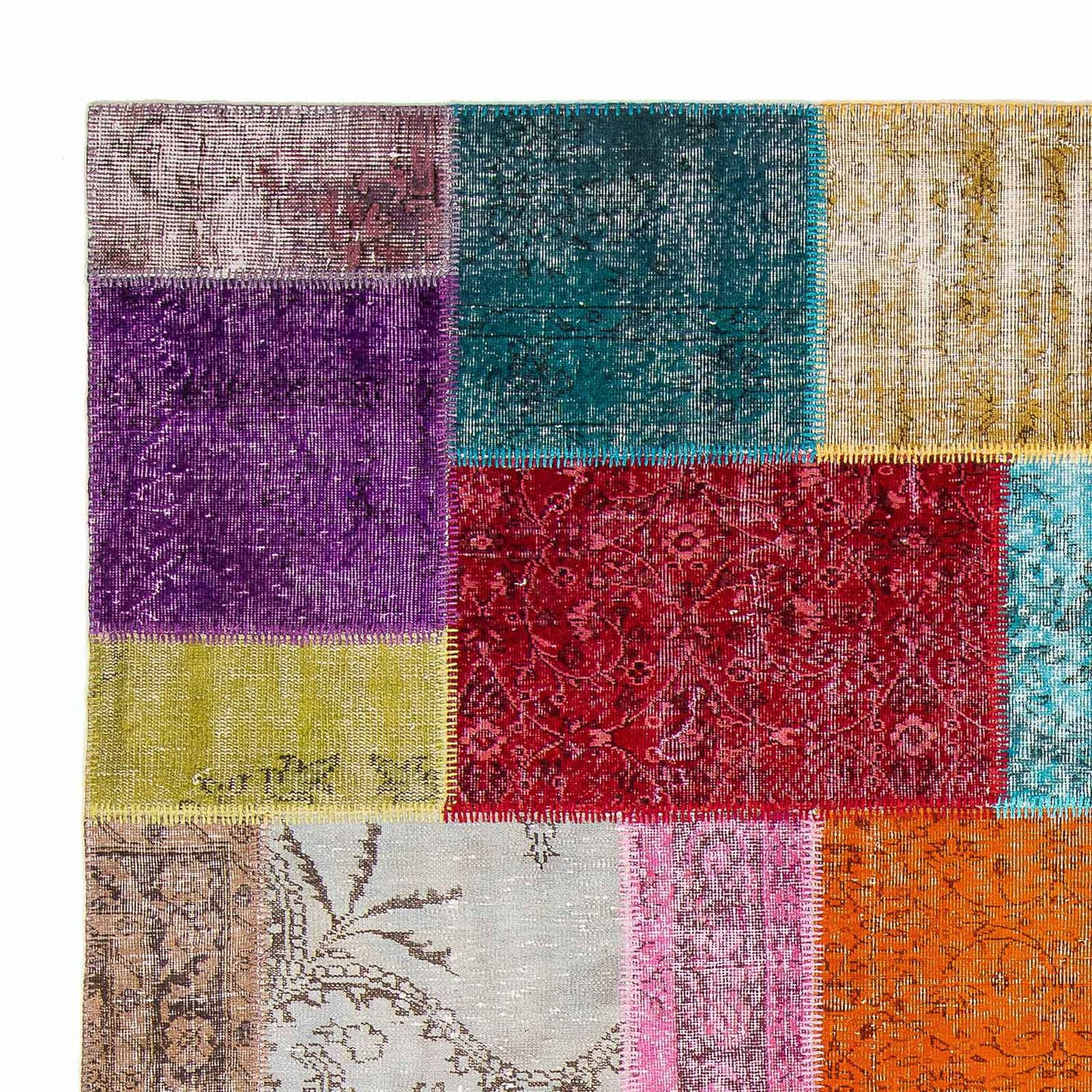 Alfombra de patchwork 300x200cm - Alfombra de lana