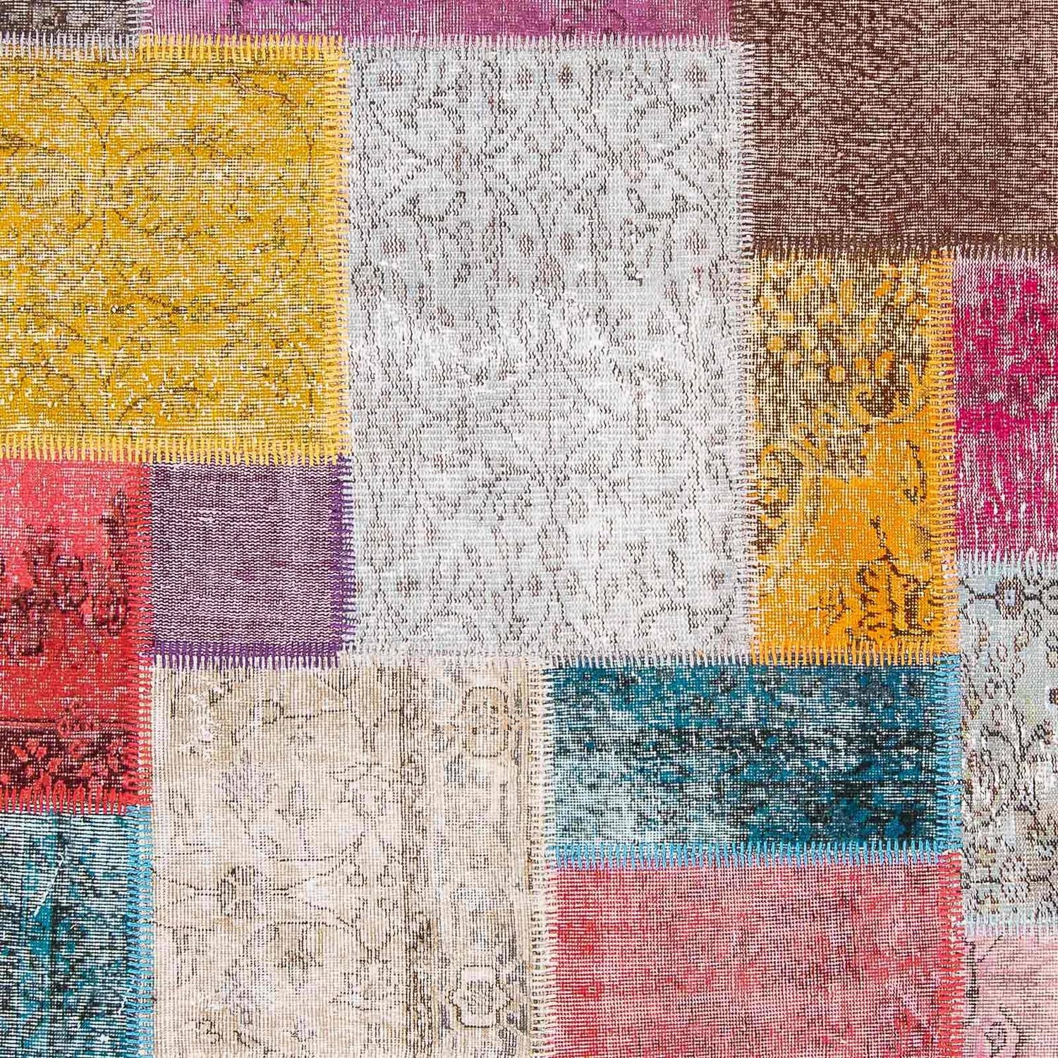 Alfombra de patchwork - 300 x 250 cm - multicolor