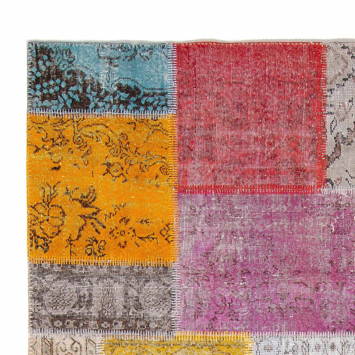 Alfombra de patchwork 300x250cm - Alfombra de lana