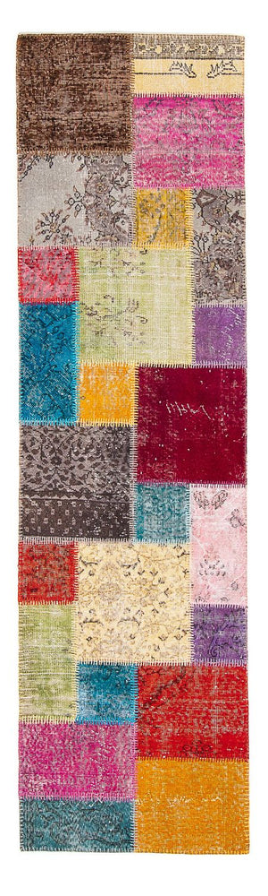 Alfombra de pasillo Alfombra de patchwork - 300 x 85 cm - multicolor