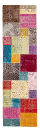 Alfombra de patchwork 300x85cm - Alfombra de lana