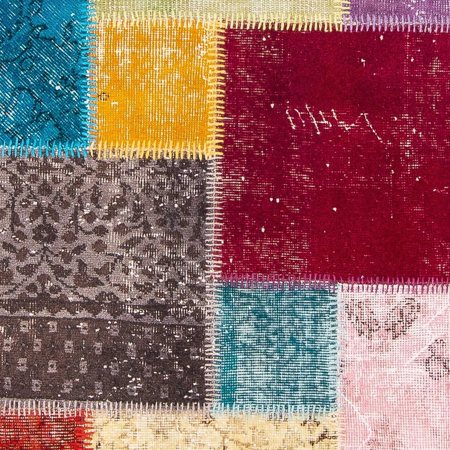 Alfombra de pasillo Alfombra de patchwork - 300 x 85 cm - multicolor