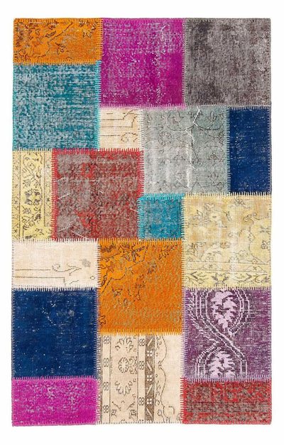 Alfombra de patchwork 123x185cm - Alfombra de lana