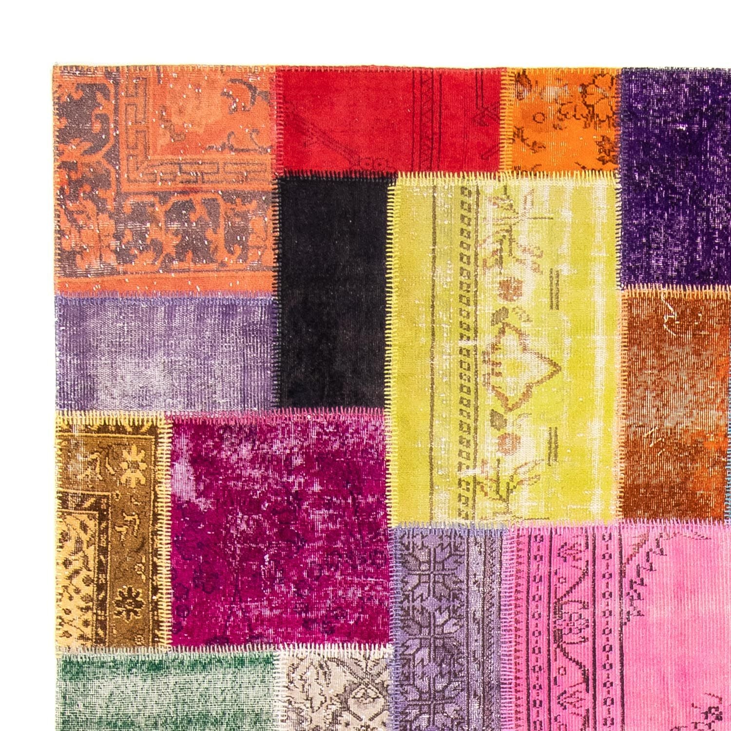 Alfombra de patchwork - 365 x 275 cm - multicolor