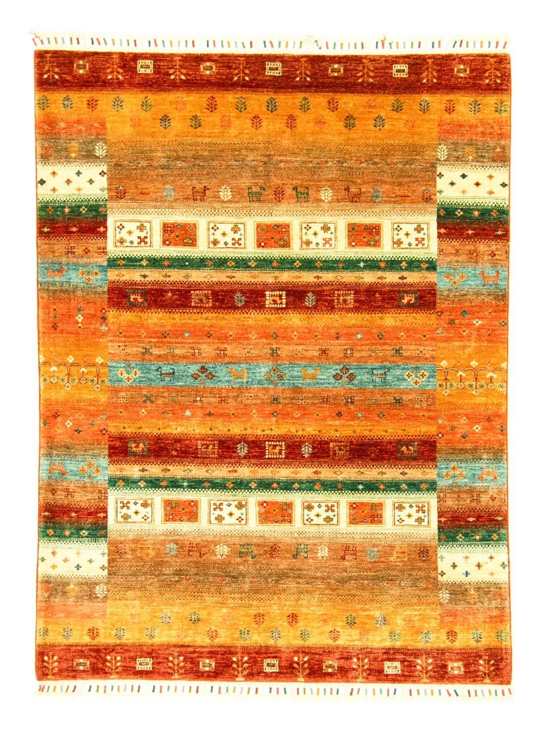 Alfombra Gabbeh - Loribaft Persa - 200 x 150 cm - multicolor