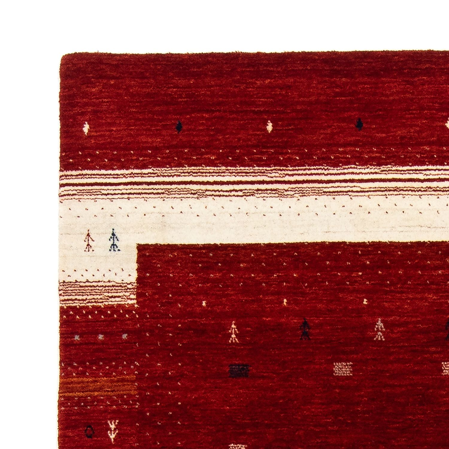 Alfombra Gabbeh - Loribaft Persa - 203 x 141 cm - rojo