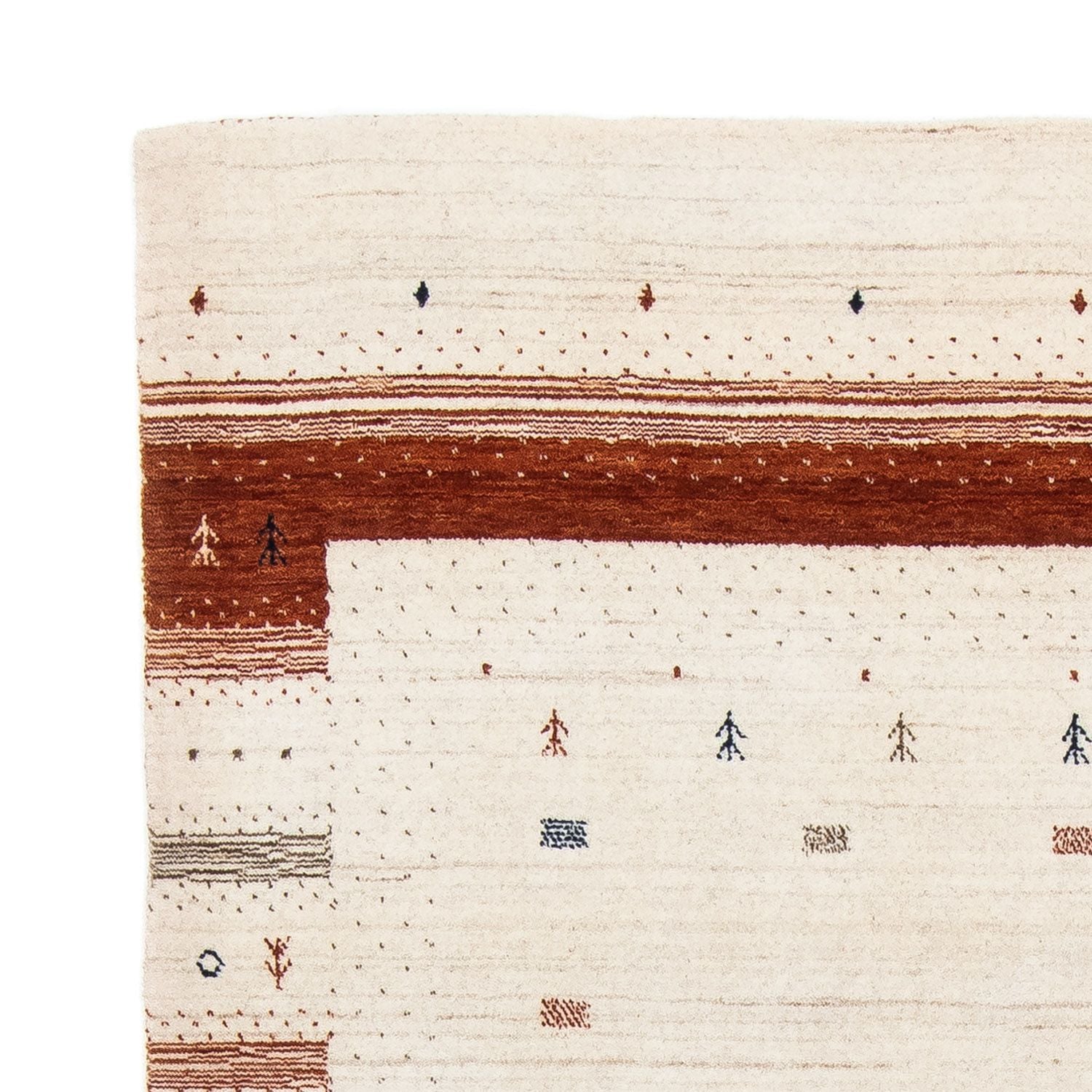 Alfombra Gabbeh - Loribaft Persa - 201 x 146 cm - beige