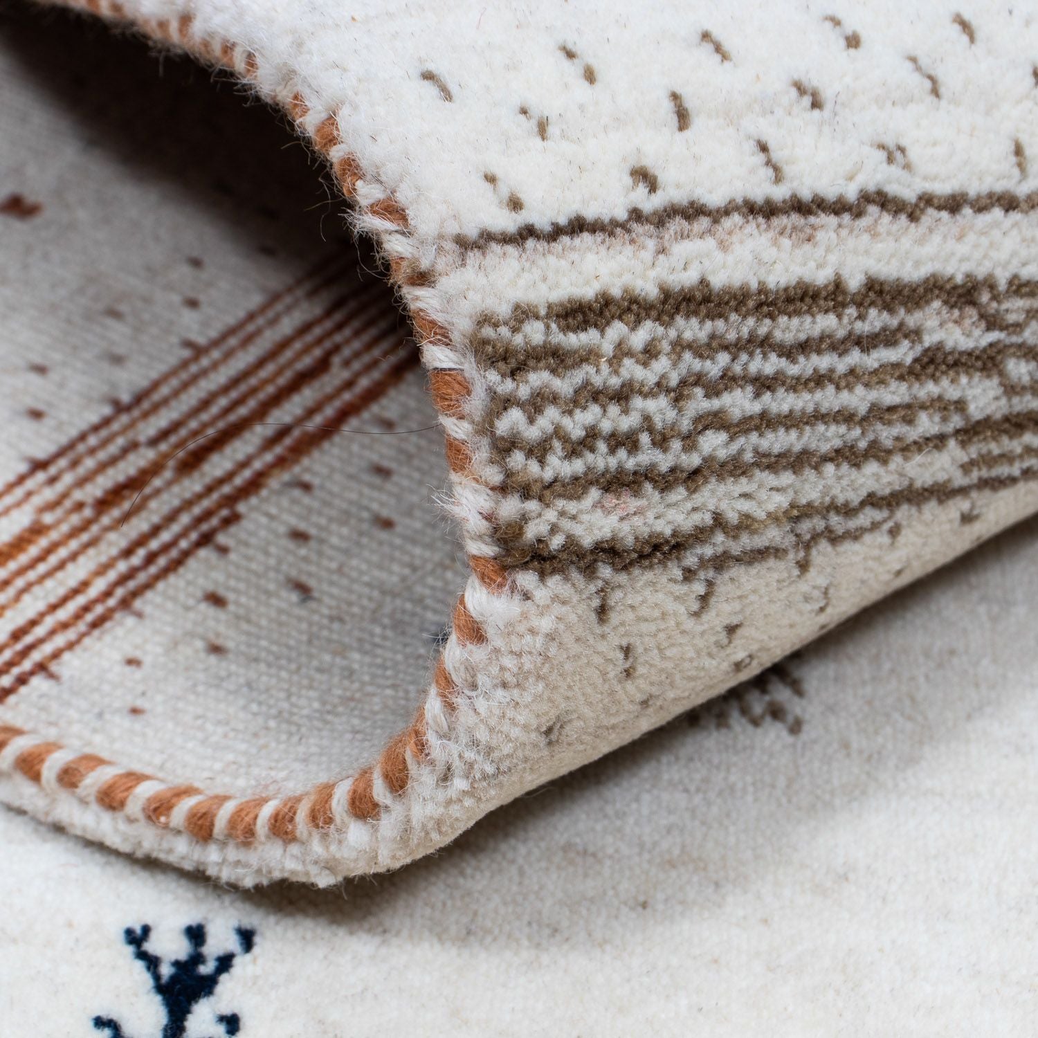 Alfombra Gabbeh - Loribaft Persa - 201 x 146 cm - beige