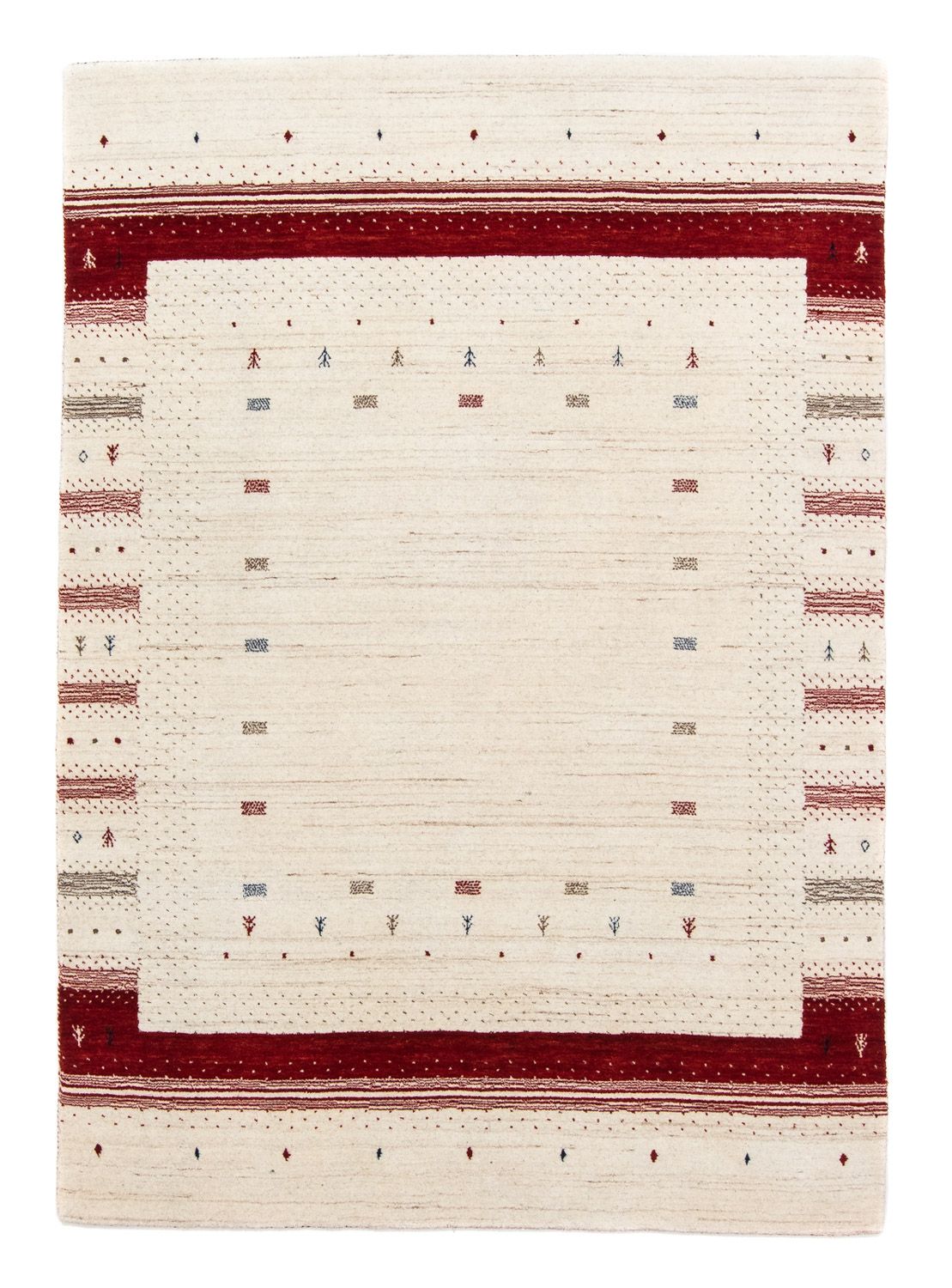 Alfombra Gabbeh - Loribaft Persa - 198 x 140 cm - beige
