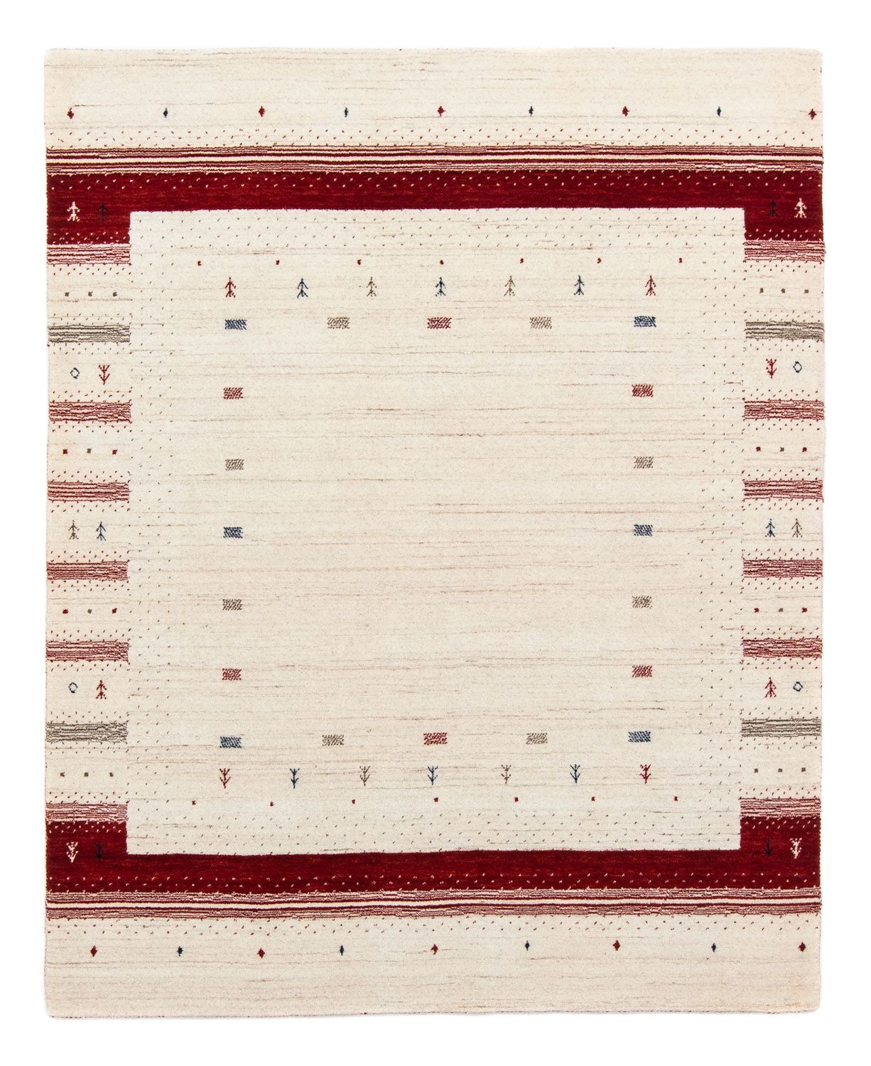 Alfombra Gabbeh - Loribaft Persa - 198 x 145 cm - beige