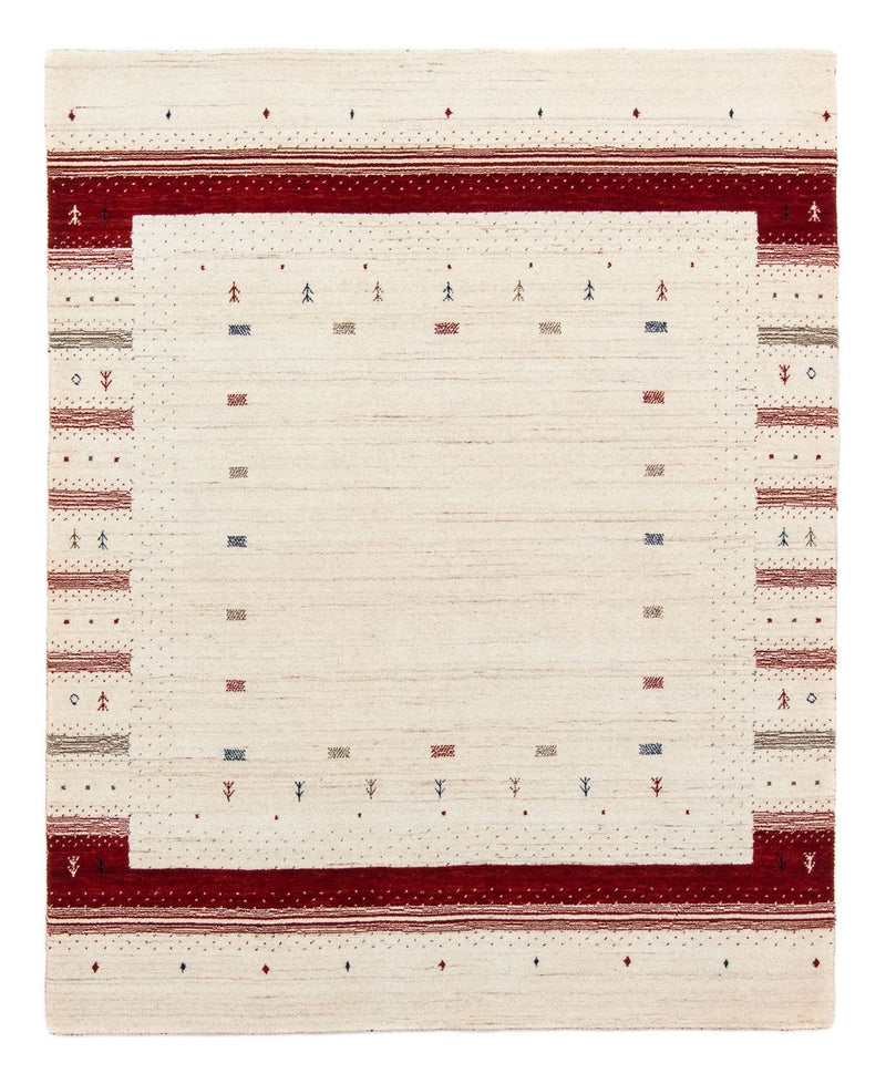 Alfombra Gabbeh - Loribaft Persa - 198 x 145 cm - beige