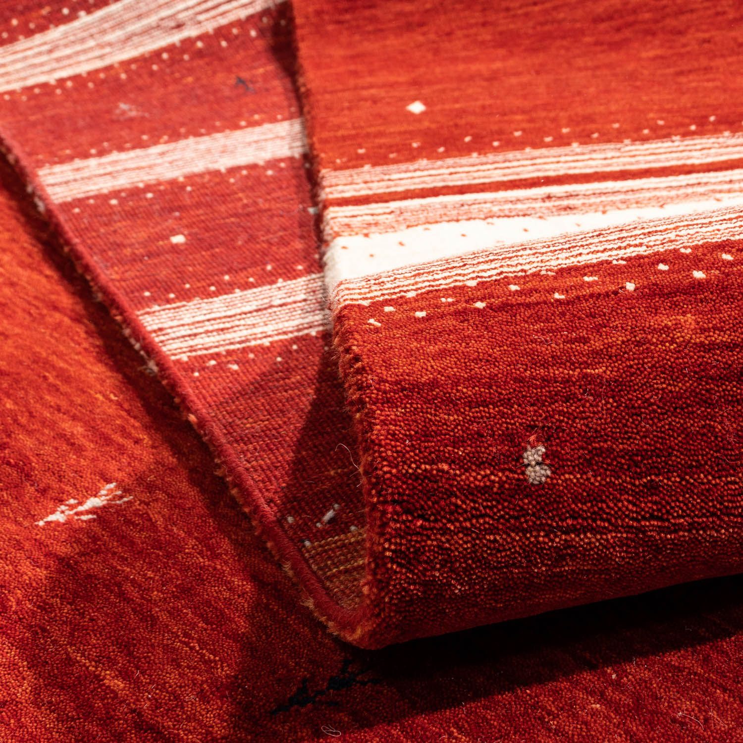 Alfombra Gabbeh - Loribaft Persa - 303 x 203 cm - rojo