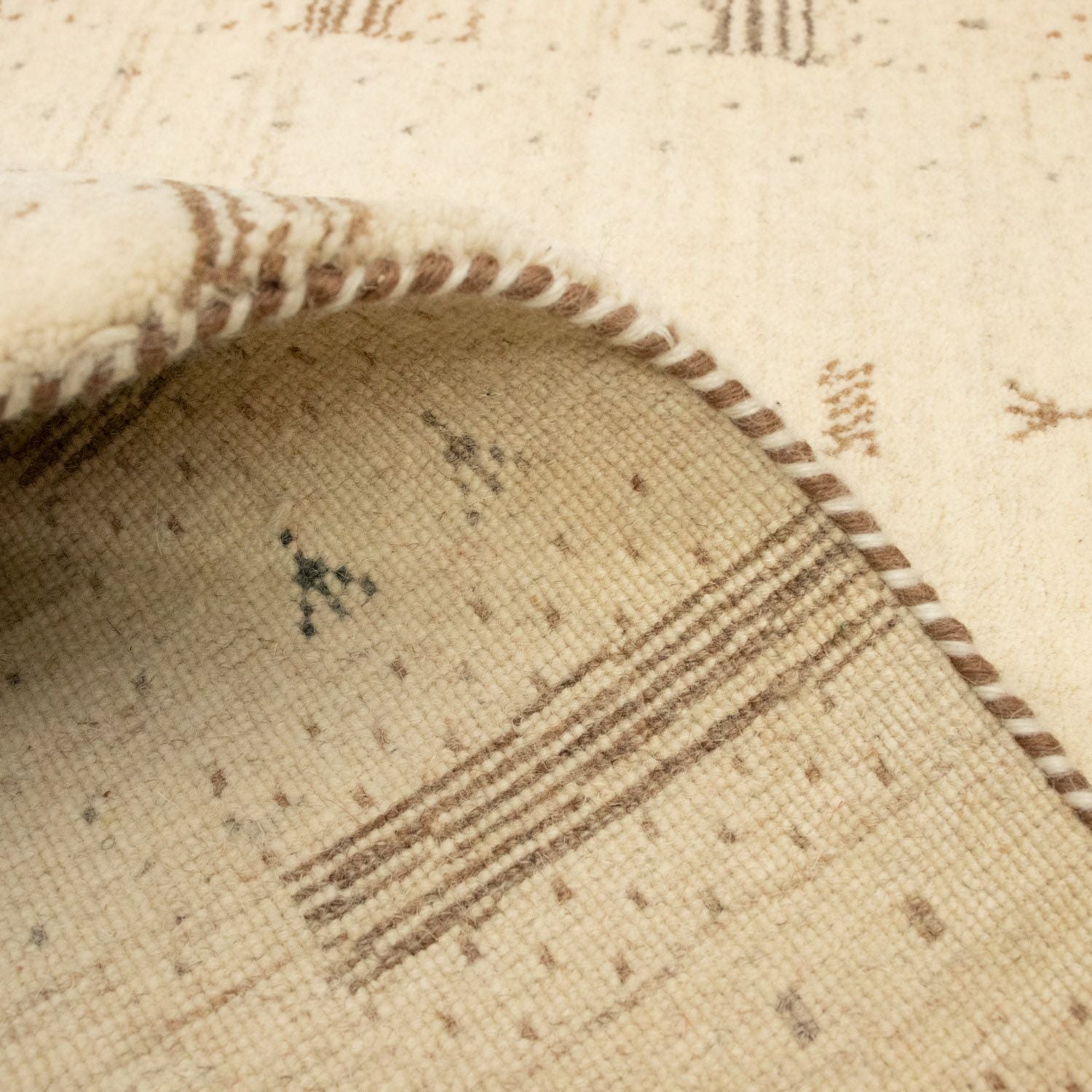 Alfombra Gabbeh - Loribaft Persa - 160 x 93 cm - beige