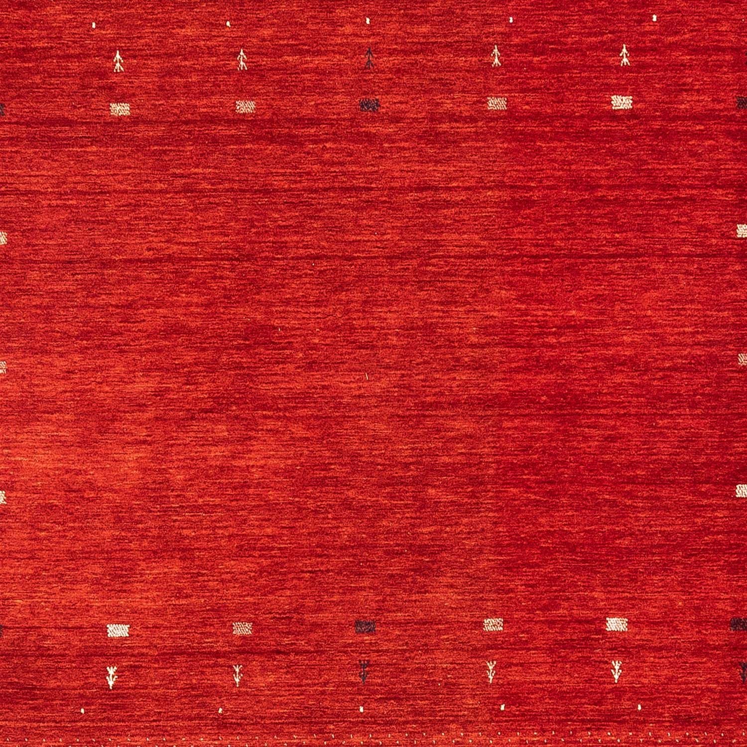 Alfombra Gabbeh - Loribaft Persa cuadrado  - 256 x 249 cm - rojo