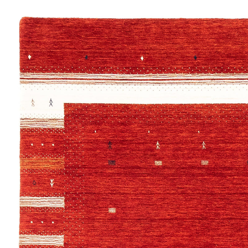 Alfombra Gabbeh - Loribaft Persa cuadrado  - 256 x 249 cm - rojo