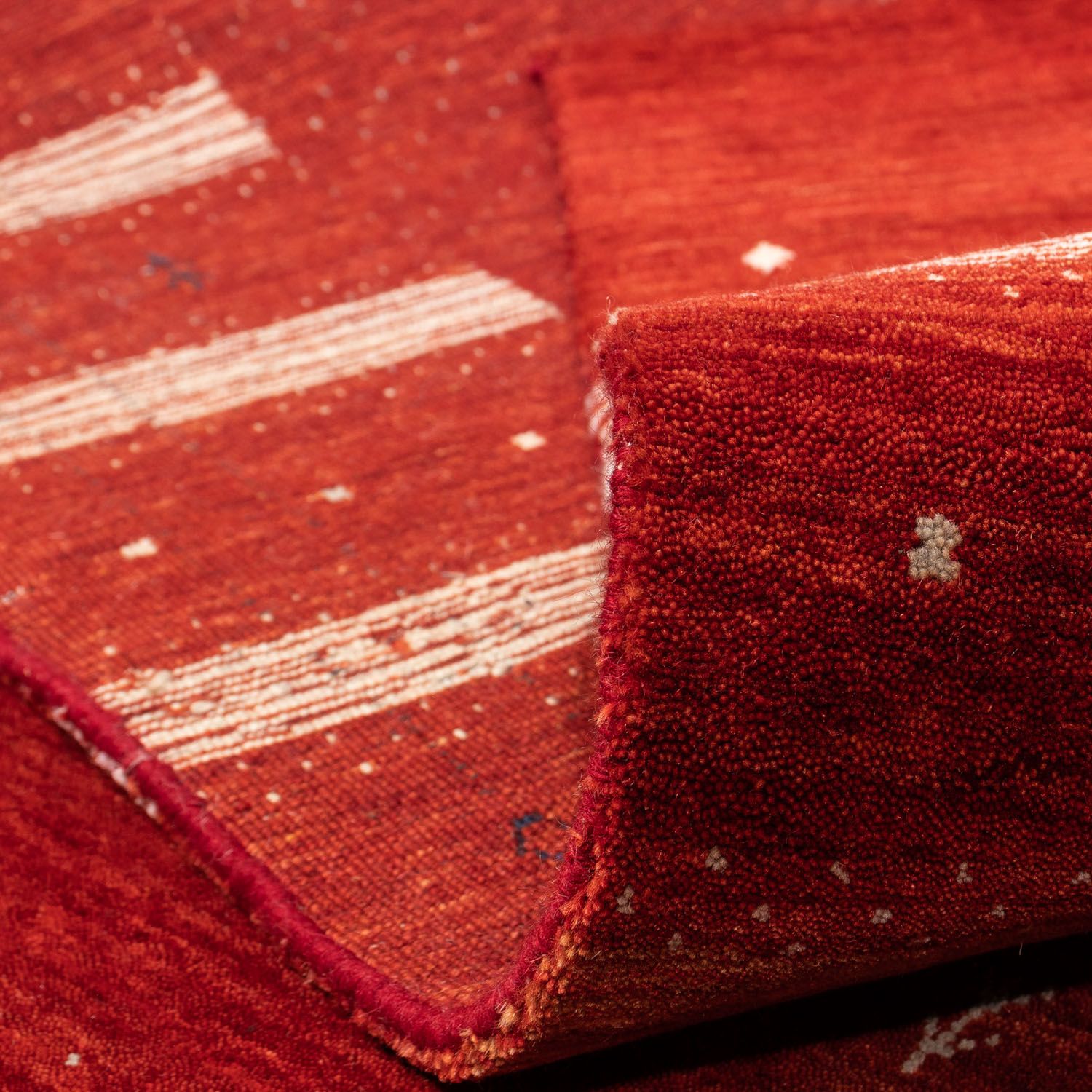 Alfombra Gabbeh - Loribaft Persa cuadrado  - 256 x 249 cm - rojo