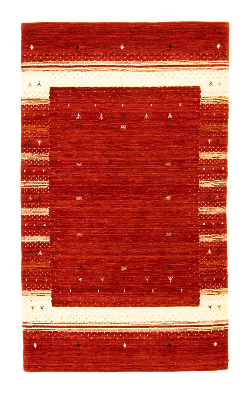 Alfombra Gabbeh - Loribaft Persa - 162 x 94 cm - rojo