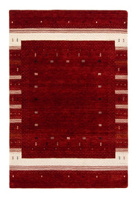 Alfombra Gabbeh - Loribaft Persa - 204 x 140 cm - rojo