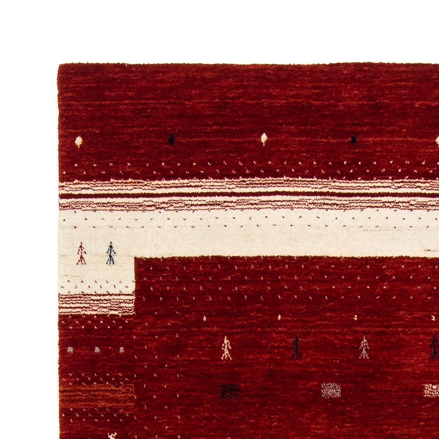Alfombra Gabbeh - Loribaft Persa - 204 x 140 cm - rojo