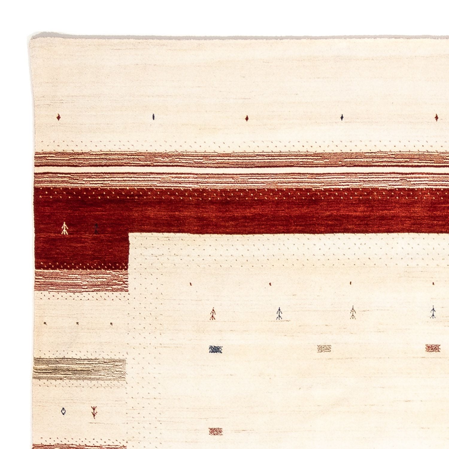 Alfombra Gabbeh - Loribaft Persa - 346 x 254 cm - beige