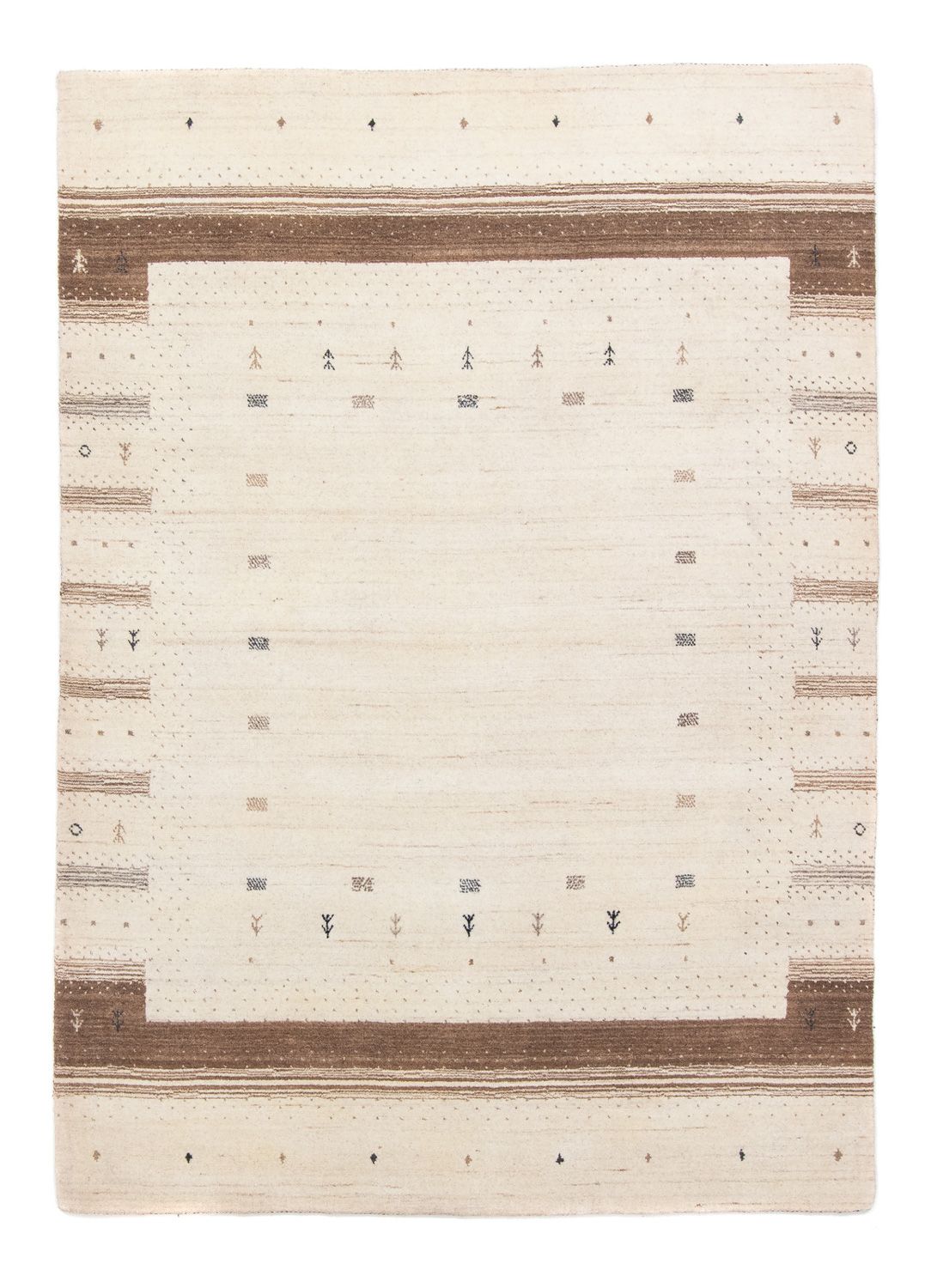 Alfombra Gabbeh - Loribaft Persa - 201 x 144 cm - beige