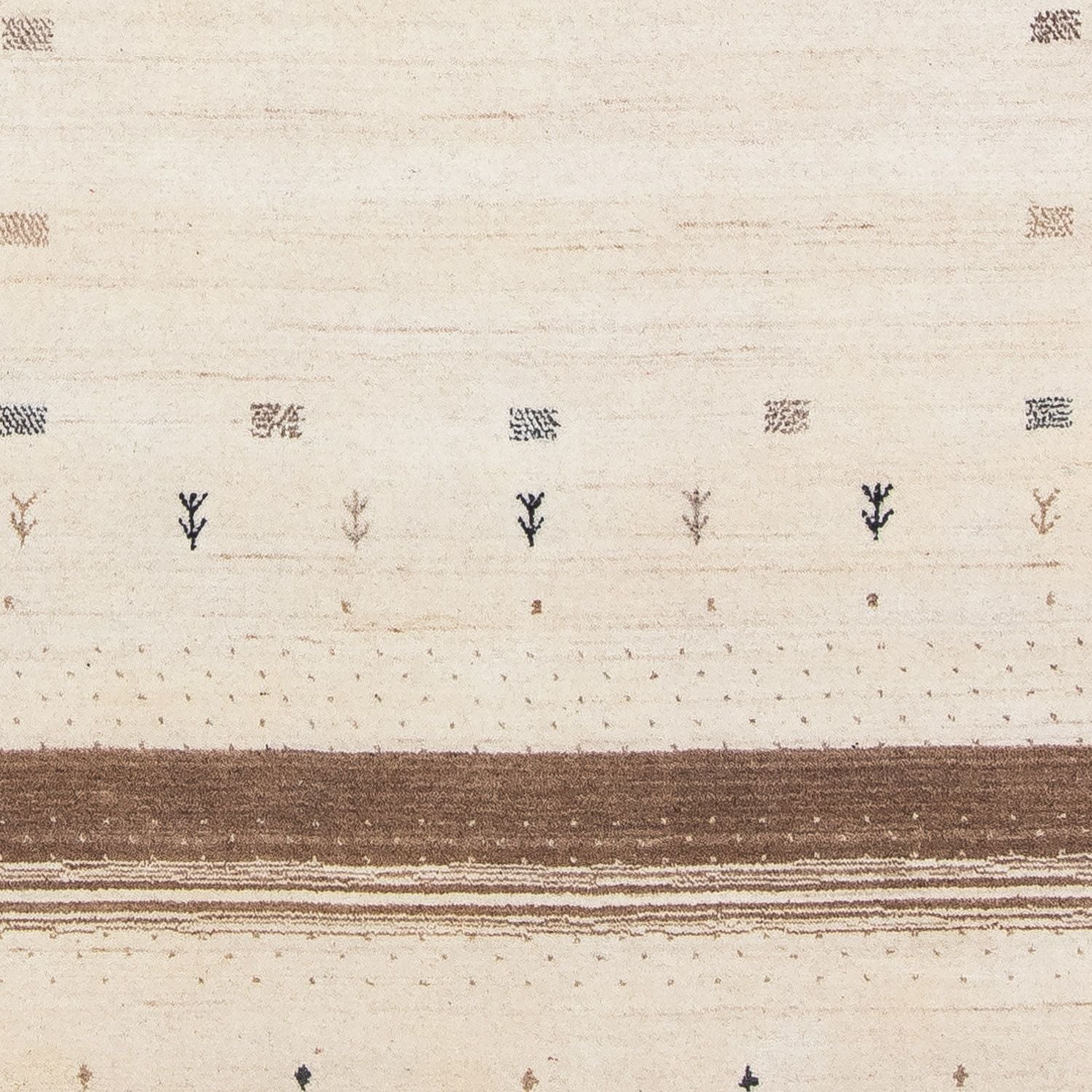 Alfombra Gabbeh - Loribaft Persa - 201 x 144 cm - beige
