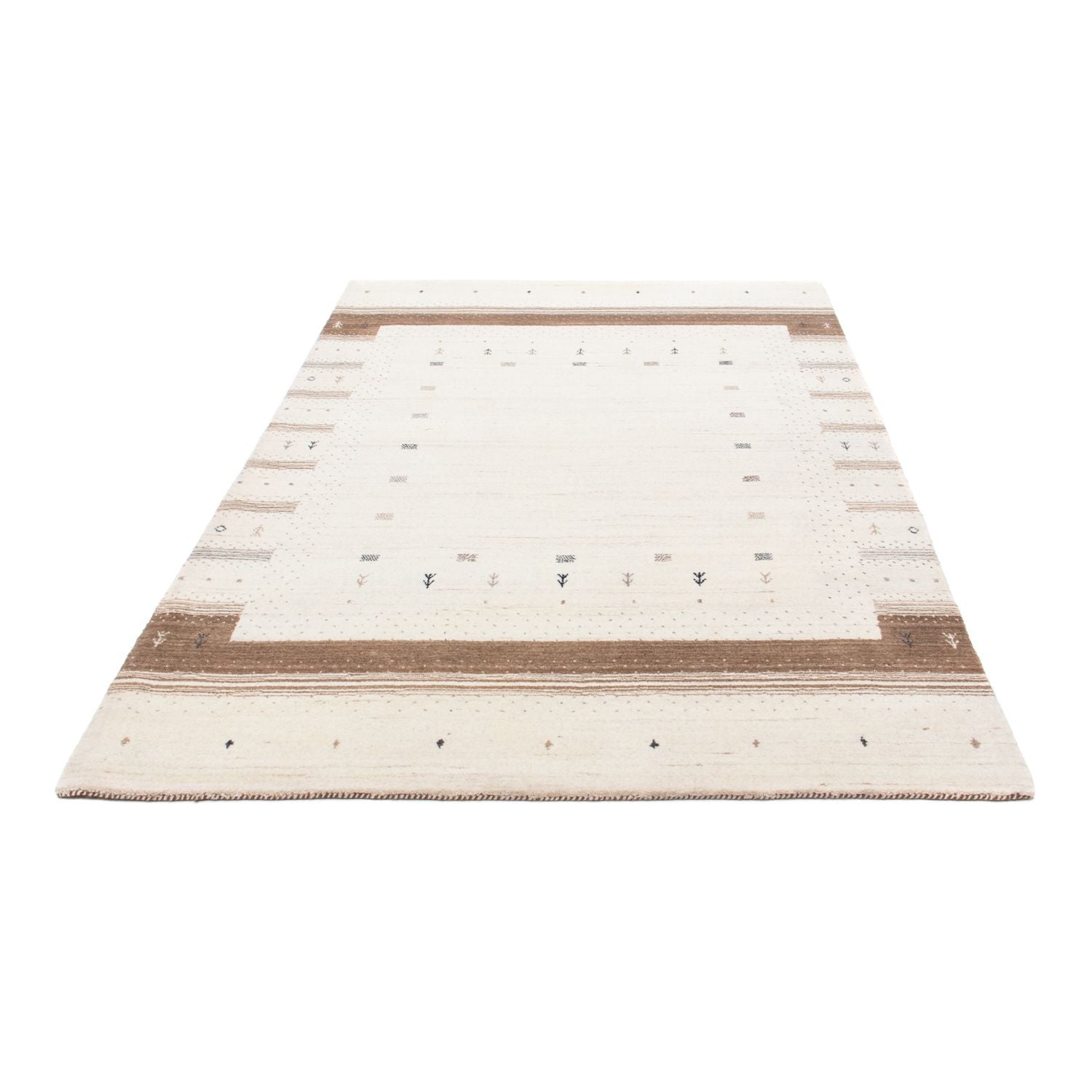Alfombra Gabbeh - Loribaft Persa - 201 x 144 cm - beige