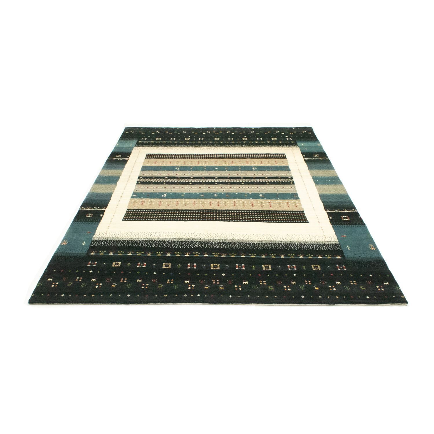 Alfombra Gabbeh - Loribaft Persa - 241 x 170 cm - multicolor