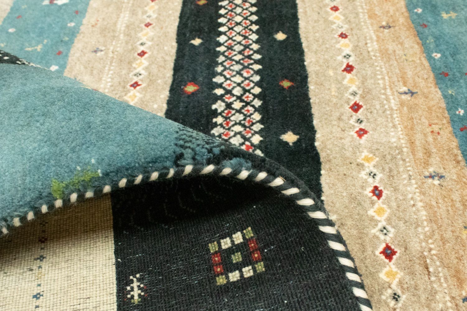 Alfombra Gabbeh - Loribaft Persa - 241 x 170 cm - multicolor