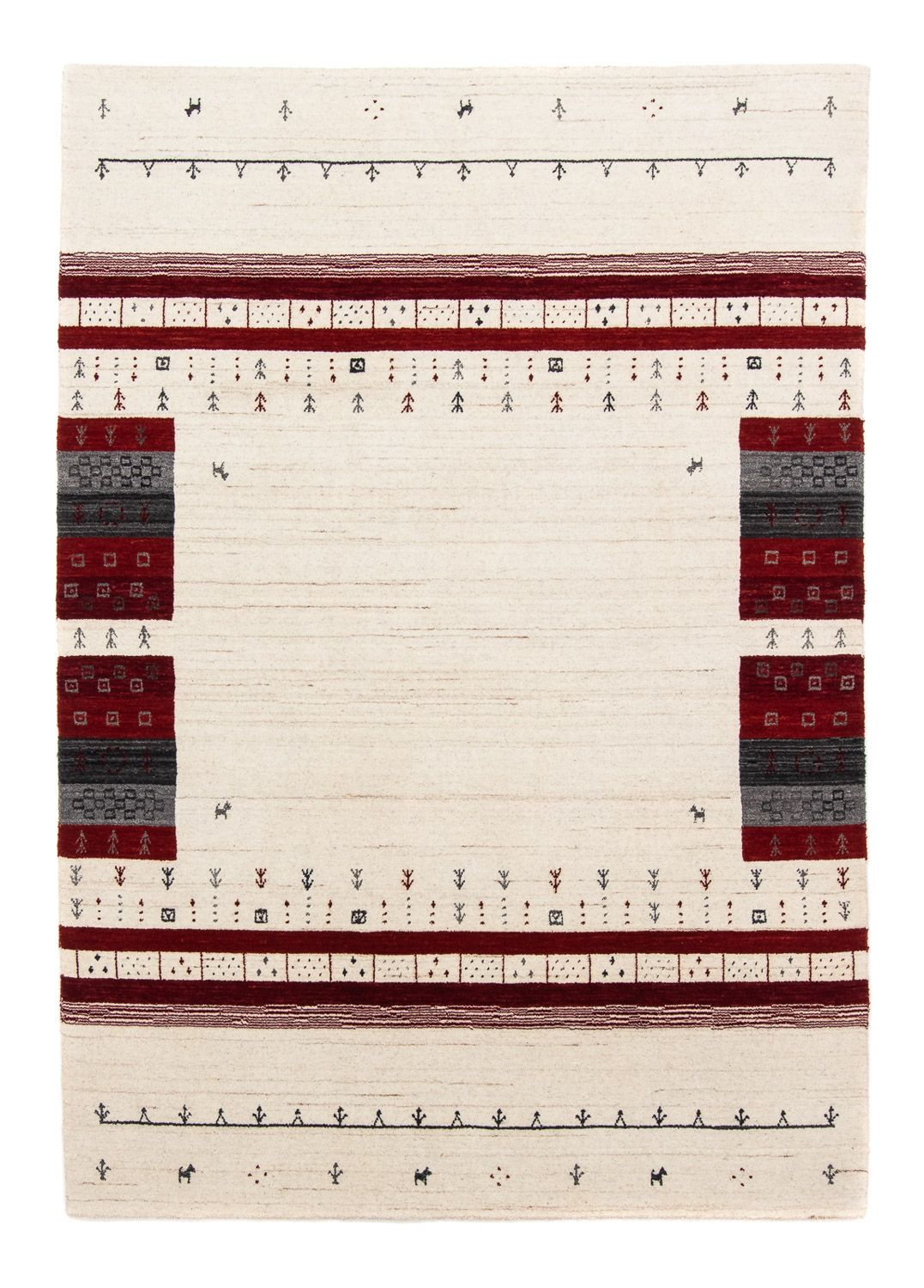Alfombra Gabbeh - Loribaft Persa - 200 x 140 cm - beige