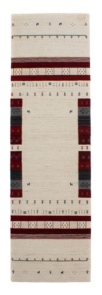 Alfombra de pasillo Alfombra Gabbeh - Loribaft Persa - 298 x 80 cm - beige