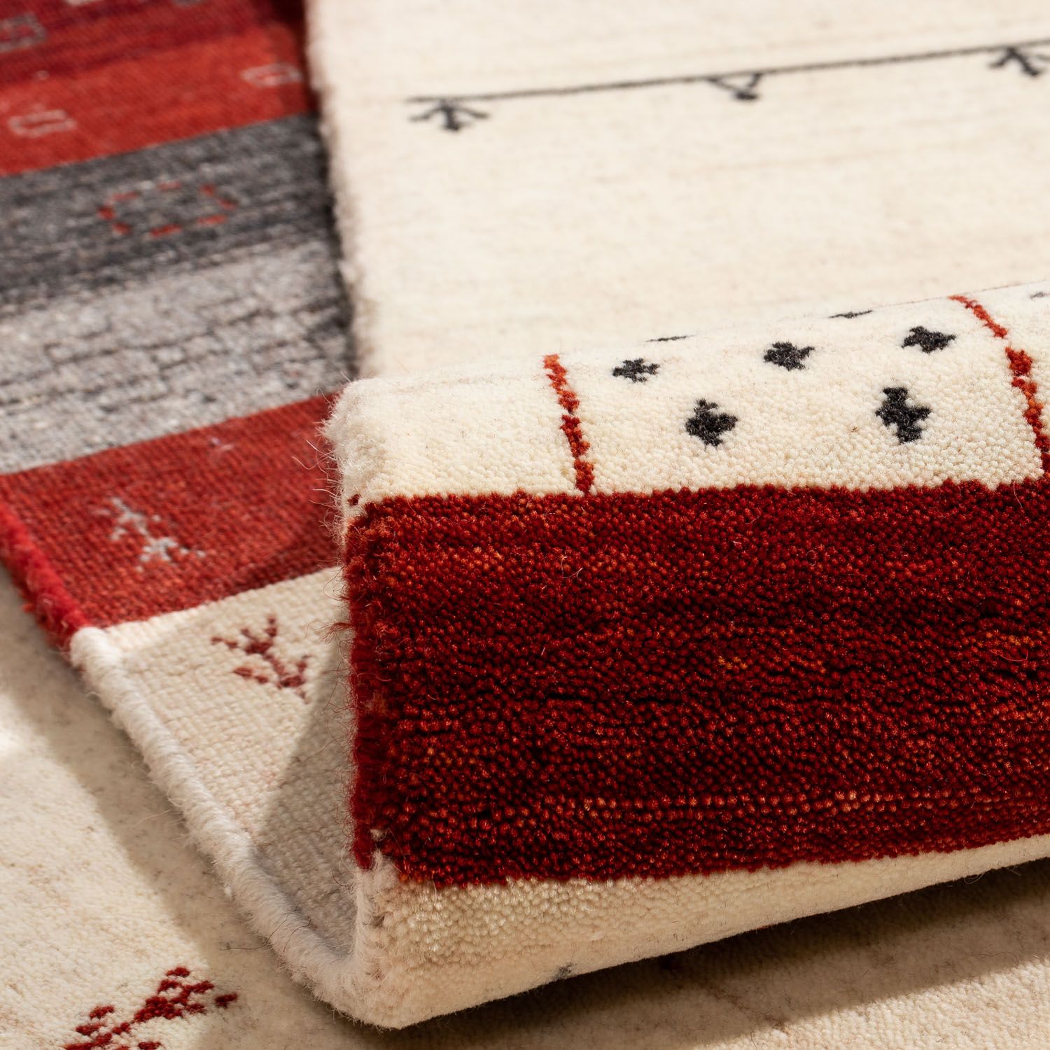 Alfombra Gabbeh - Loribaft Persa - 298 x 200 cm - beige