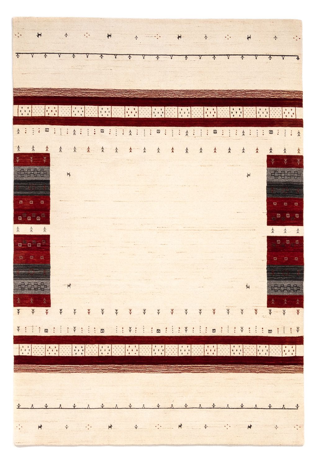Alfombra Gabbeh - Loribaft Persa - 298 x 201 cm - beige