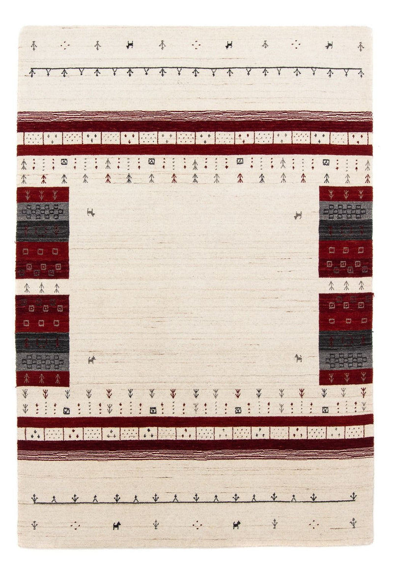 Alfombra Gabbeh - Loribaft Persa - 201 x 140 cm - beige