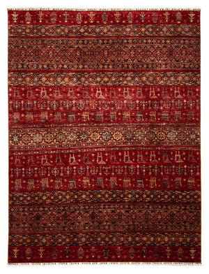 Alfombra Ziegler - 303 x 245 cm - rojo oscuro