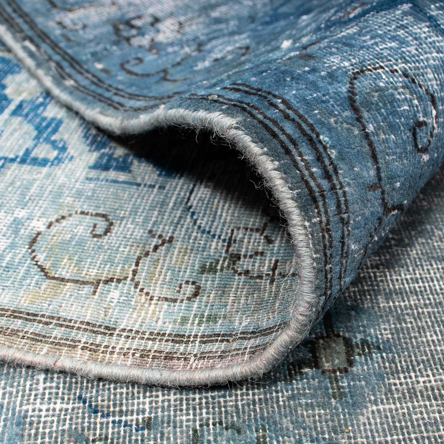 Alfombra Vintage - 386 x 290 cm - azul oscuro
