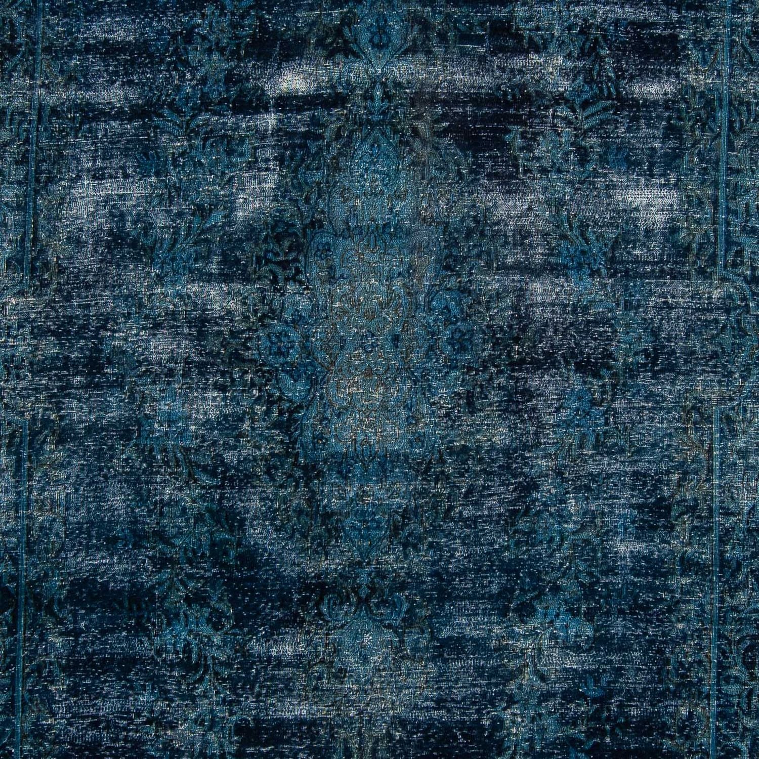 Alfombra Vintage - 384 x 293 cm - azul oscuro