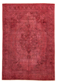 Alfombra Vintage - 383 x 285 cm - rojo oscuro
