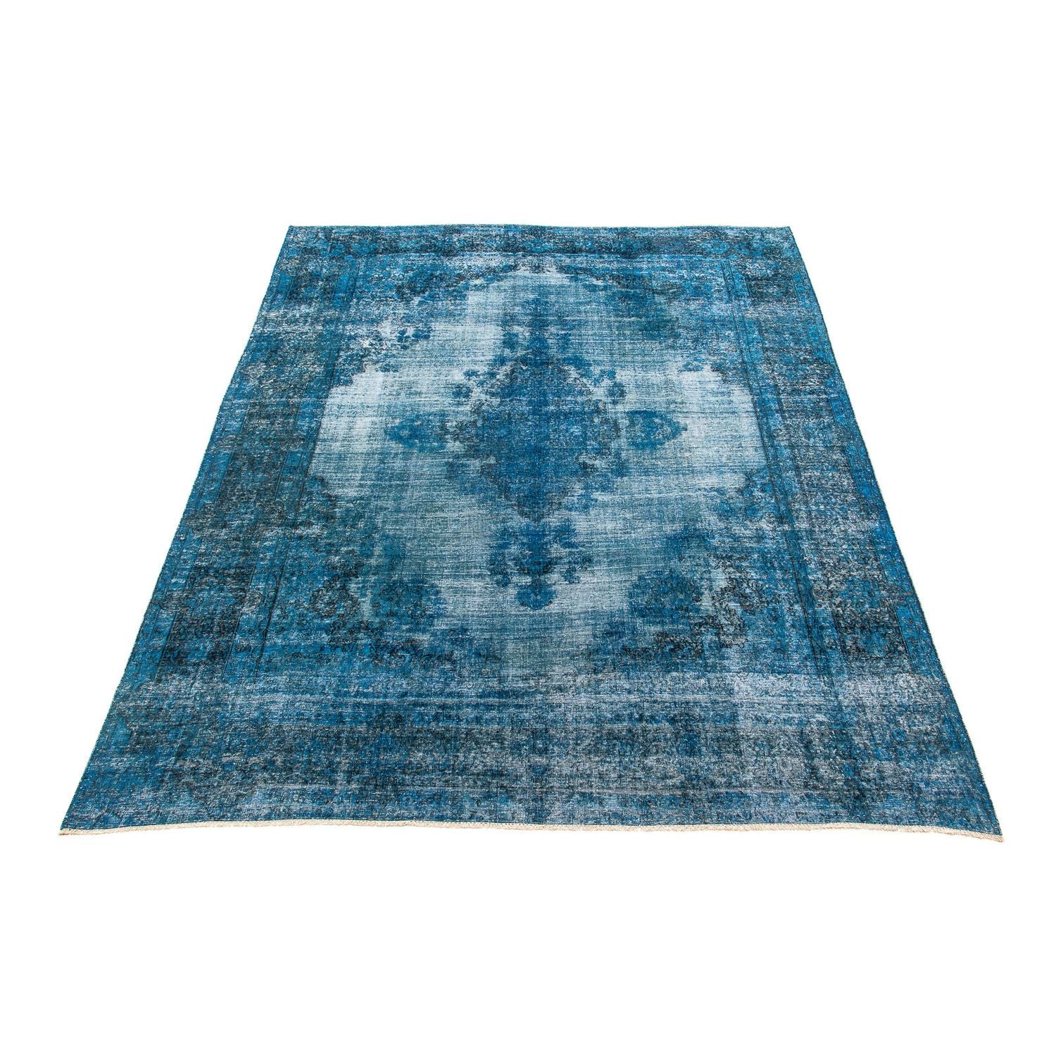Alfombra Vintage - 378 x 295 cm - azul oscuro