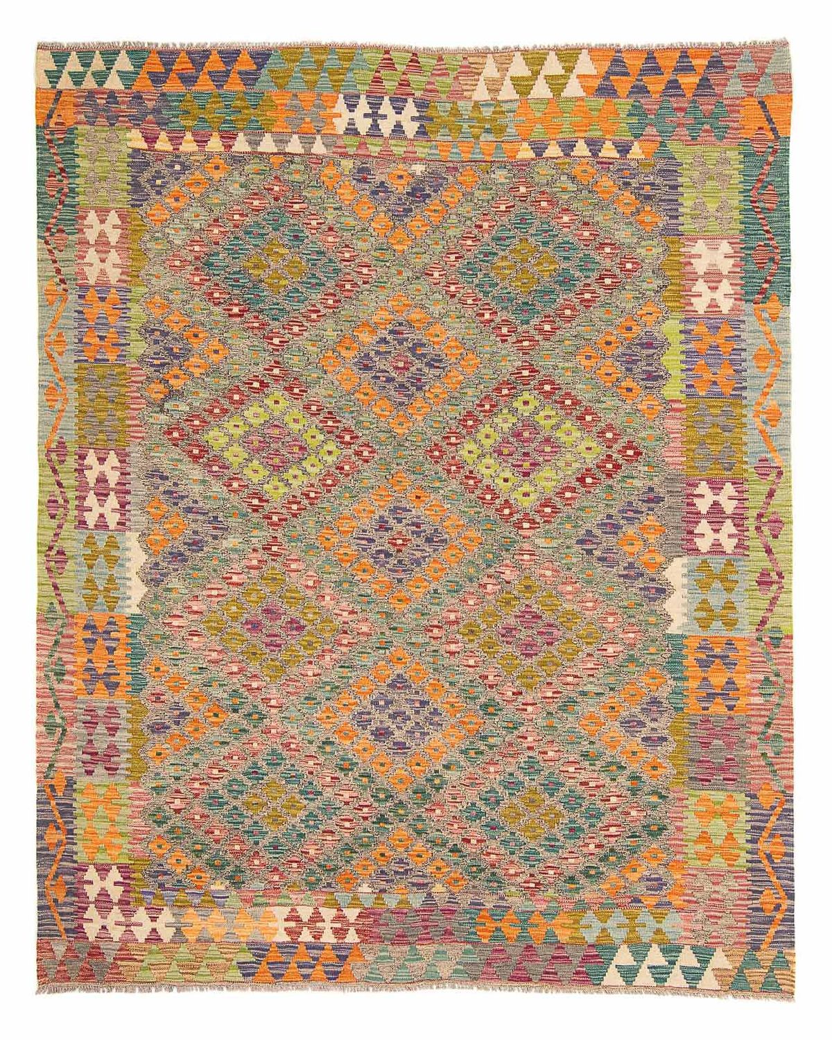 Alfombra Kelim - Splash - 241 x 202 cm - multicolor