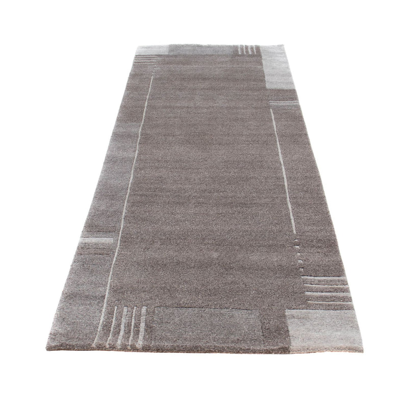 Alfombra de pasillo Alfombra de Nepal - 250 x 80 cm - gris