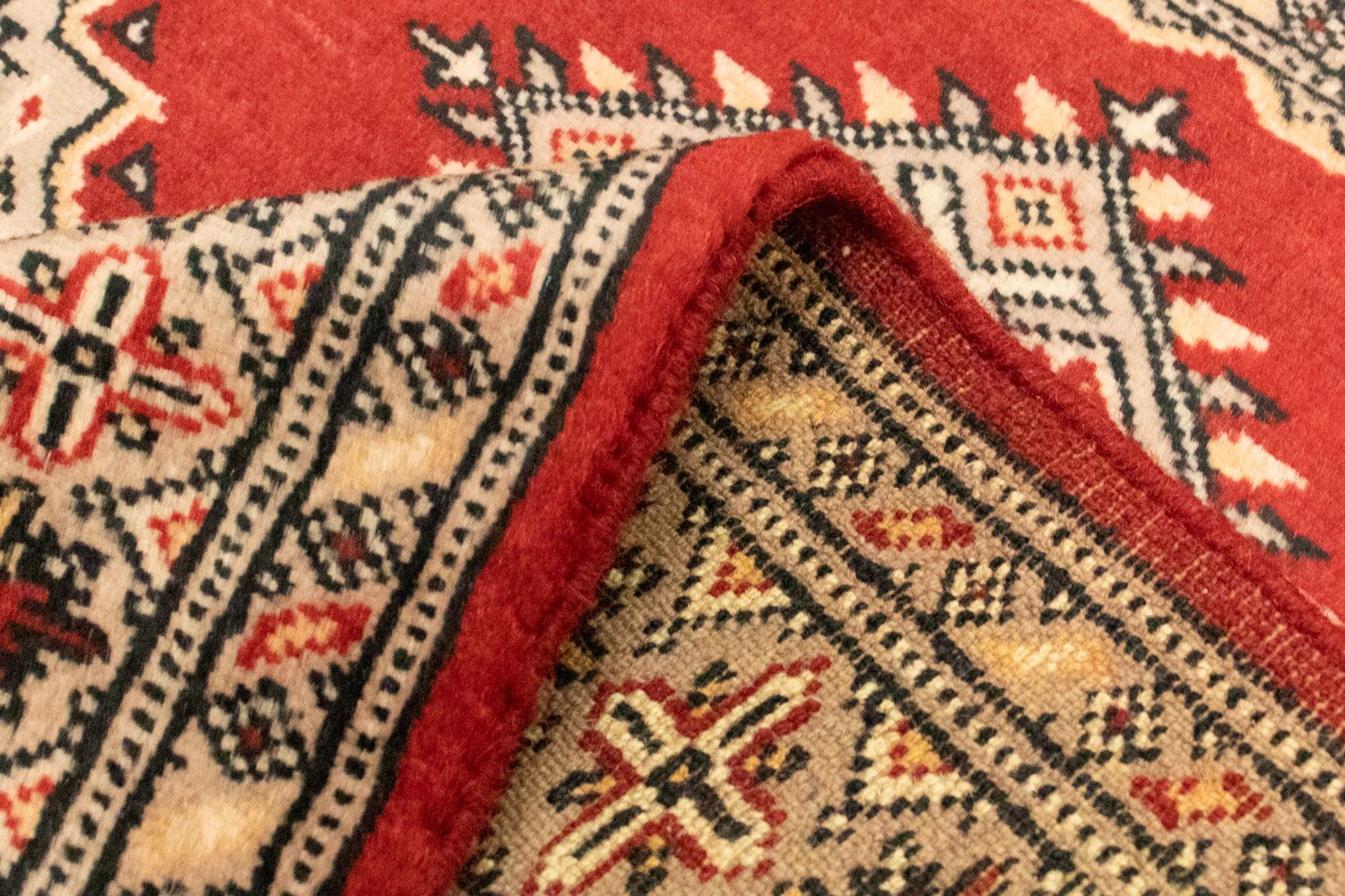 Alfombra afgana - Bukhara - 127 x 77 cm - rojo
