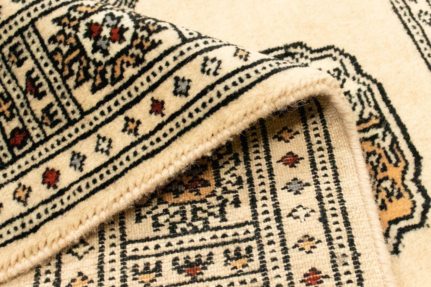 Alfombra afgana - Bukhara - 129 x 78 cm - beige