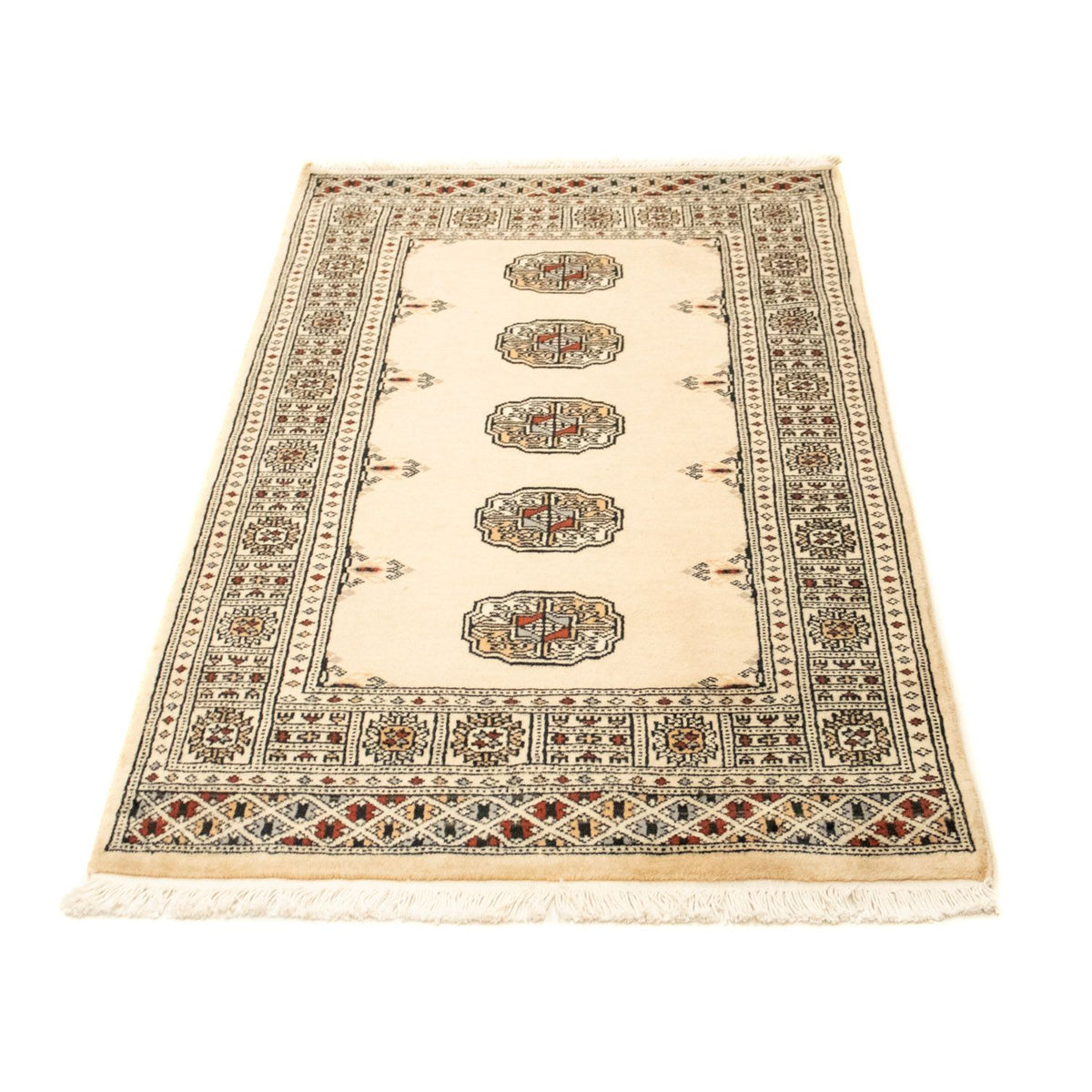 Alfombra afgana - Bukhara - 129 x 78 cm - beige